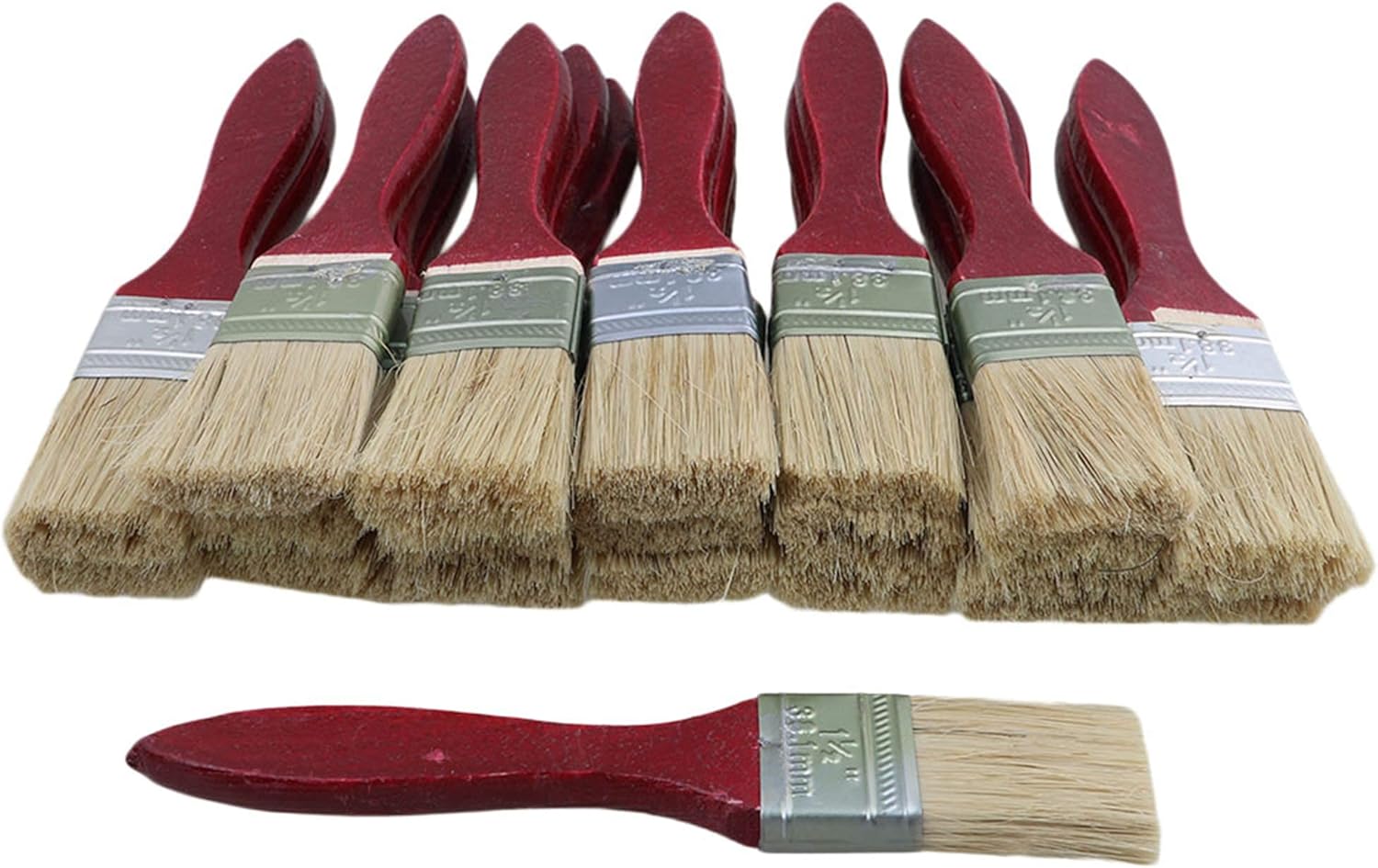 20pcs Low Cost Paint Brushes or Chip Brush with Red Wooden Handle,1.5