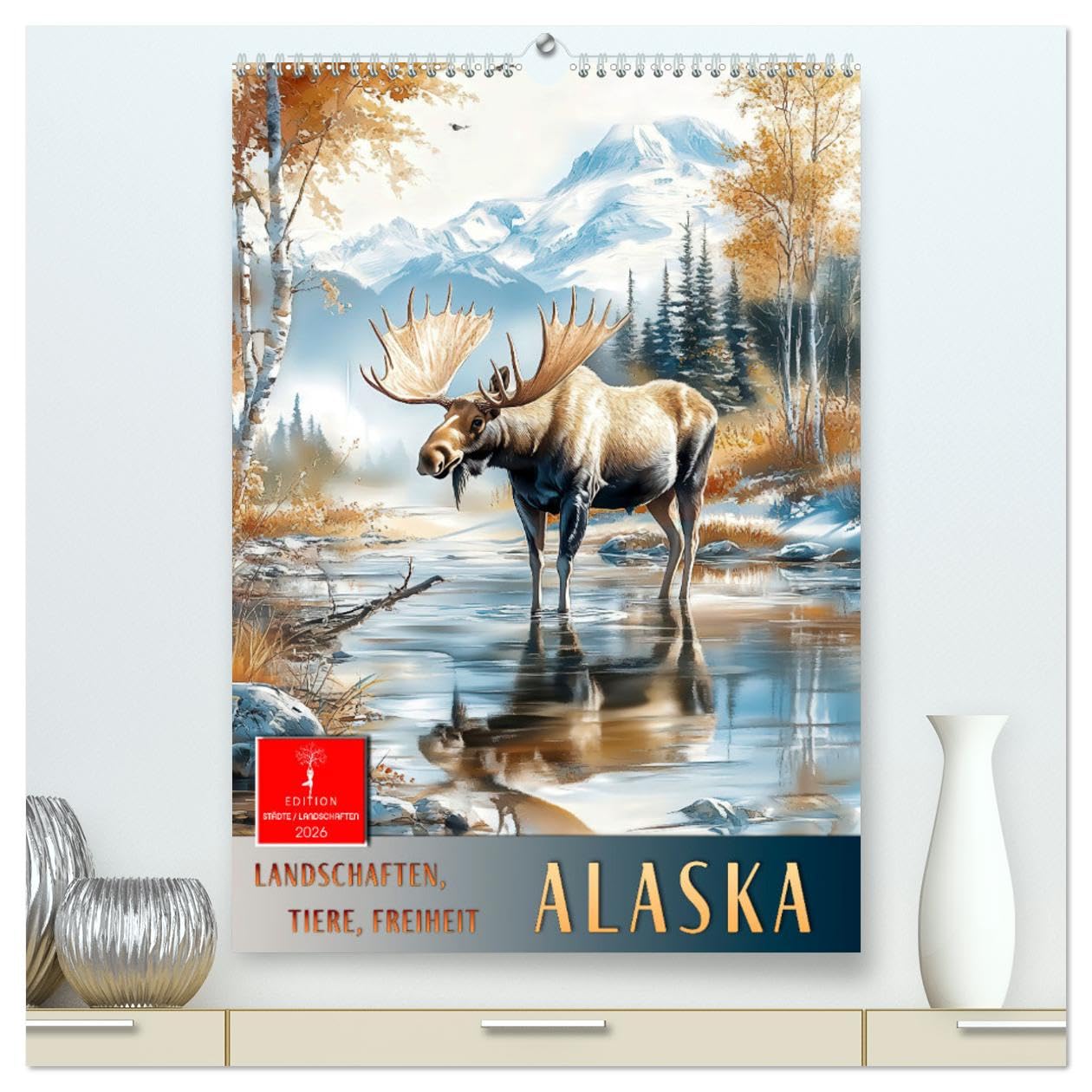 Alaska - Landschaften, Tiere, Freiheit (hochwertiger Premium Wandkalender 2026 DIN A2 hoch), Kunstdruck in Hochglanz: Das Land der Verzauberung - majestätisch, wild, frei. (CALVENDO Natur)