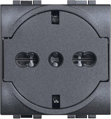 BTicino SL4140V16FF Livinglight Presa Universale, Flat, Antracite