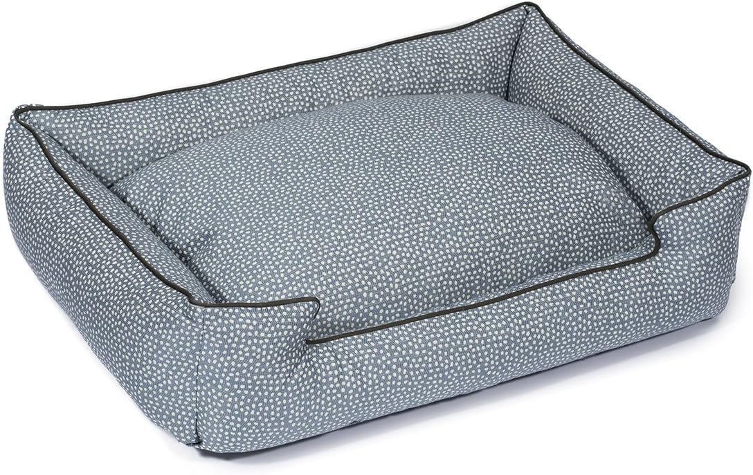 Jax and Bones 39 x 32 x 10 Premium Cotton Blend Lounge Dog Bed, Large, Flicker Cornflower