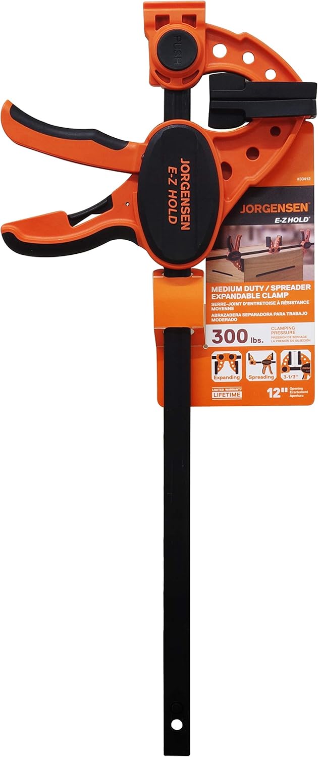 Pony POJ33412 12" Medium Duty EZ Hold Expandable Bar Clamp, Orange Buy