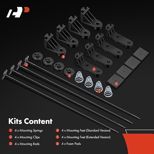 Miniatura 4 de A-Premium 6.5'' 6.5 inch Slim Fan Pull Universal Electric Radiator Cooling Fan Assembly, 12V 80W with Mount Kit