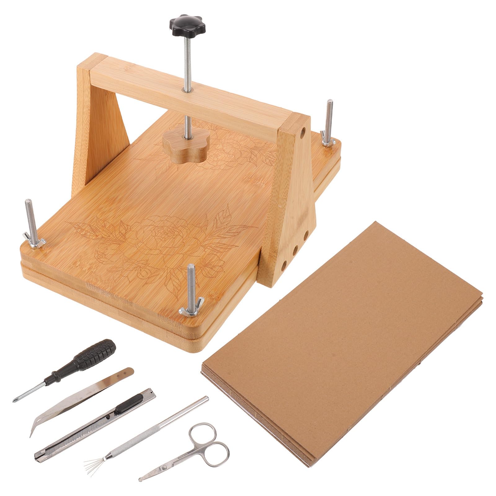 TOYANDONA Kit per Pressare Fiori in Legno e Metallo, Portatile