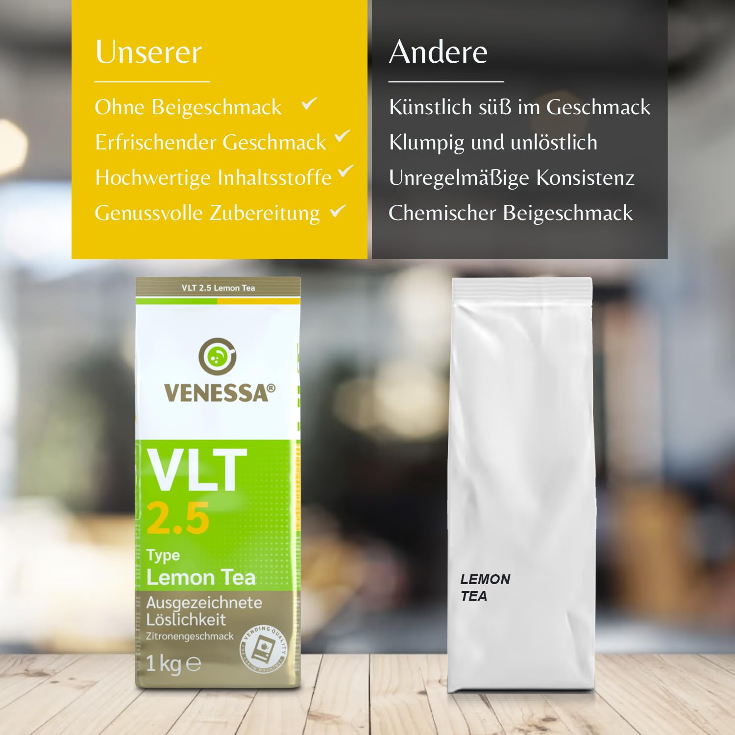 VENESSA VLT 2.5 Lemon Tea 20 x 1 kg opakowanie zapasowe, napój herbaciany, aromatyzowany napój w proszku do firm, zajazdów, restauracji, do wszystkich zastosowań