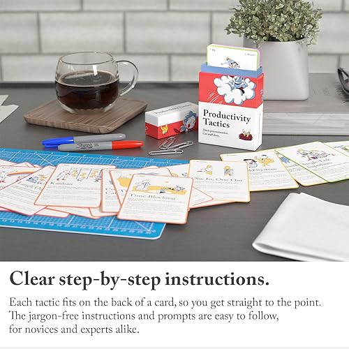 Miniatura 6 de Tácticas de productividad mazo oficial de 54 cartas para mejorar el enfoque, vencer la dilación y hacer las cosas