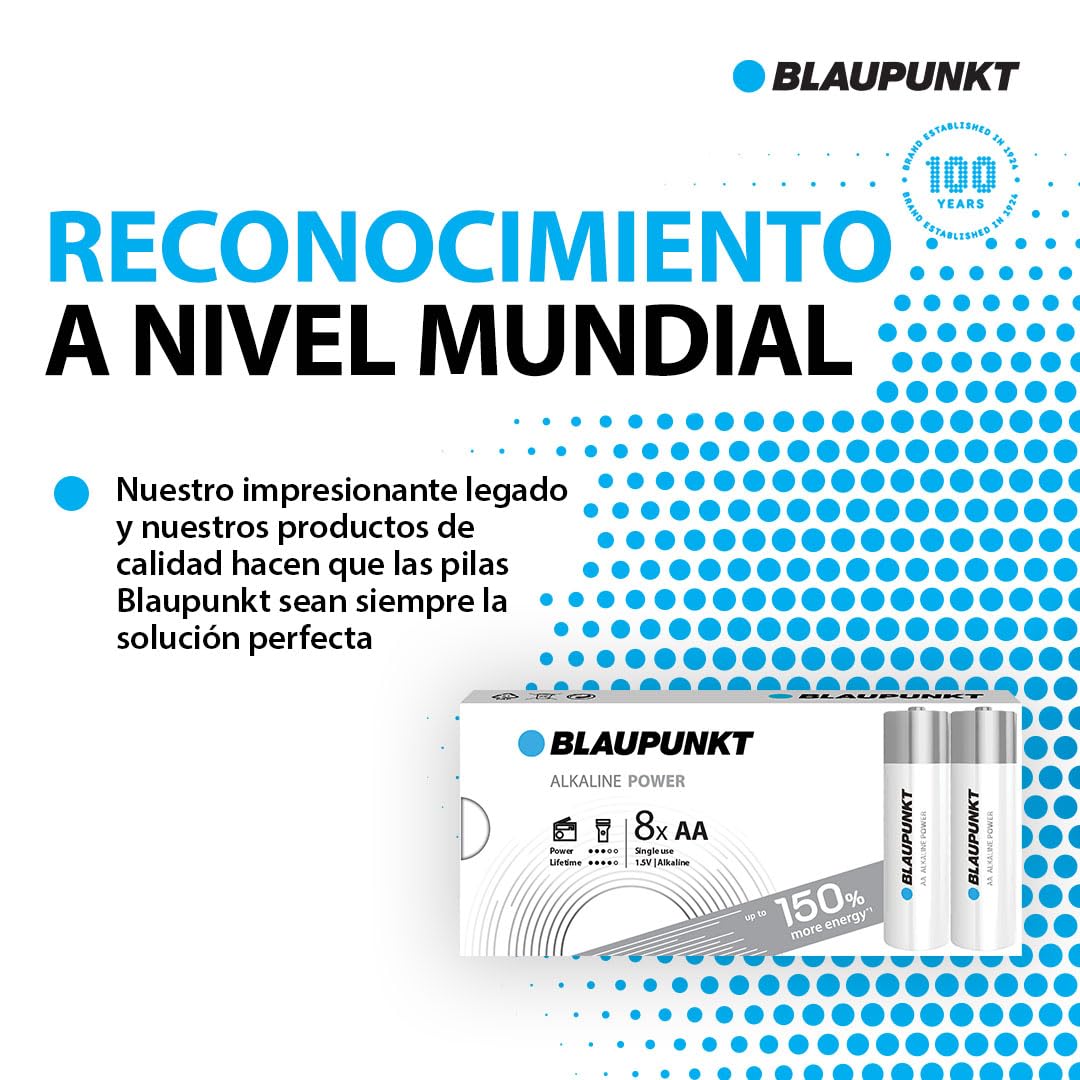 BLAUPUNKT AAA Pilas alcalinas, Paquete de 8, lo Mejor para Relojes de Pared, mandos a Distancia de TV, LR03BPO/8CB — view 5
