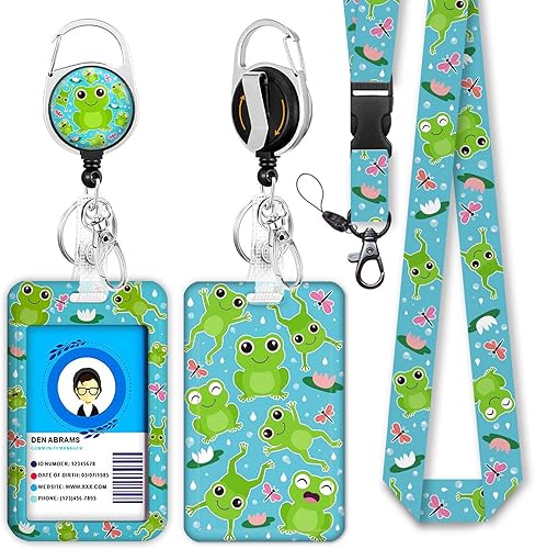 Miniatura 144 de Giancomics Black ID Badge Holder with Lanyard, Lanyards for ID Badges with Badge Reel Retractable Heavy Duty, Lanyard with ID Holder Keychain Clip