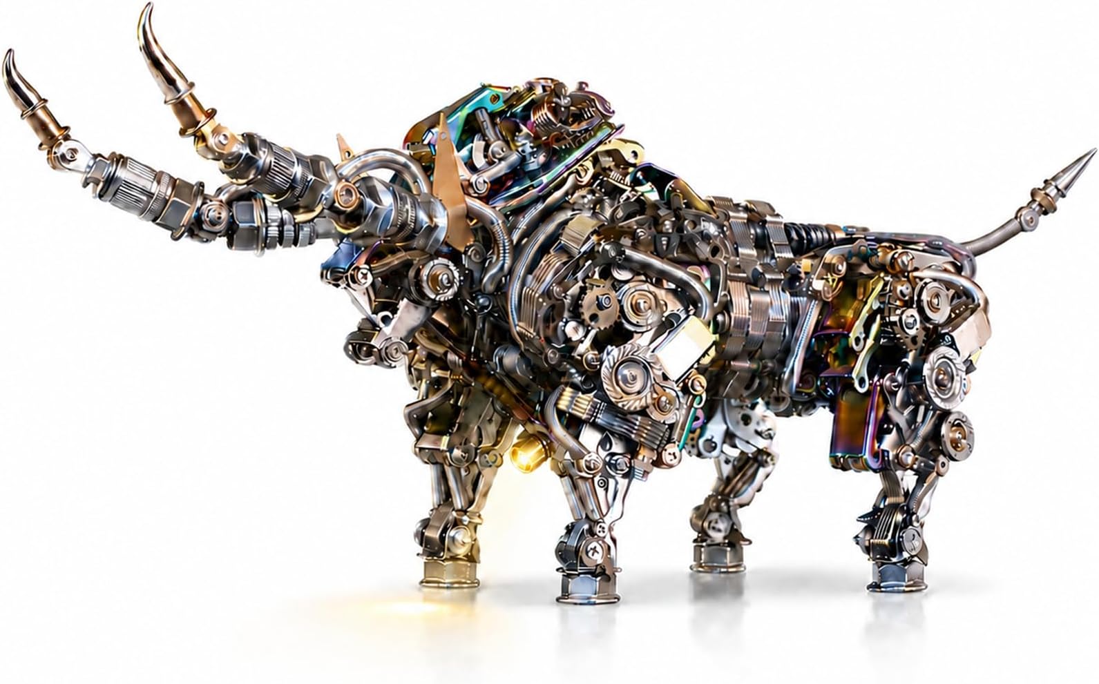 Adult 3D Metal Puzzles Bison Model Kit - Mechanical Bulls Building Blocks, Difficult DIY Assembly - High-End Gifts for Men