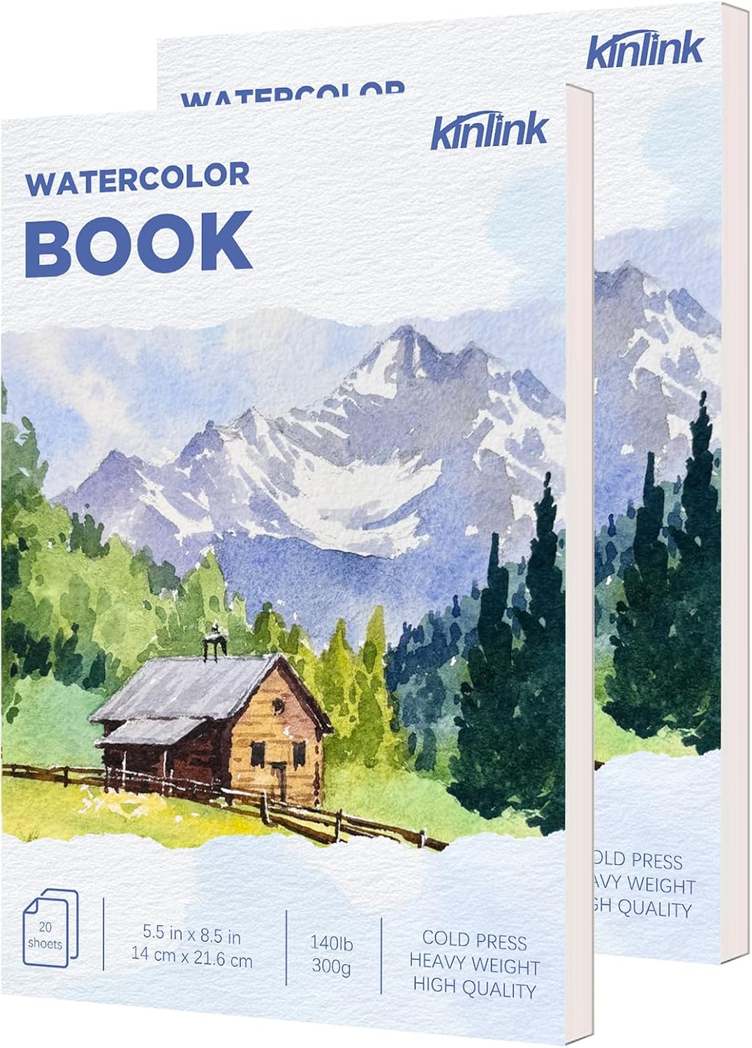 3 Pack Watercolor Paper Pad, 9x12 140lb/300g Water Color Paper, 20 Sheets Cold Press Drawing Painting Paper Sketchbook Notebook, Art Supplies for Watercolors Marker, Sketch Book for Kids Adults