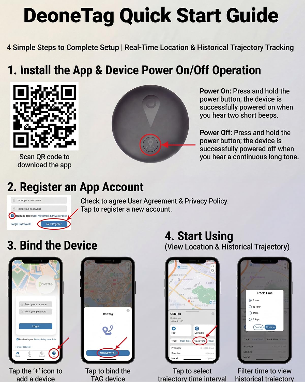Traqueur GPS intelligent pour chiens, avec emplacement en temps réel, pour Android et iPhone, sans frais mensuels et sans carte SIM, avec support, étanche IP68, utilisation en intérieur et en