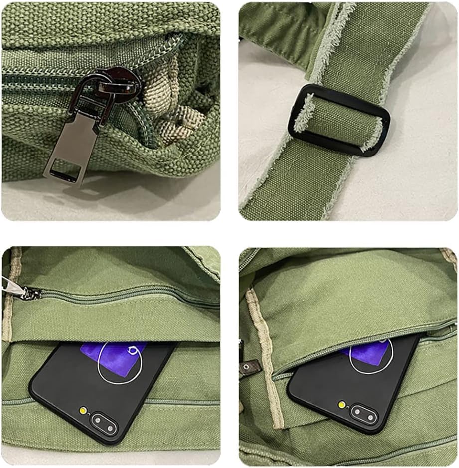 Sumleno Grunge Bag Hobo Boho Hippie Crossbody Bag Sling Purses for Office Shopping Travel Y2k Aesthetic