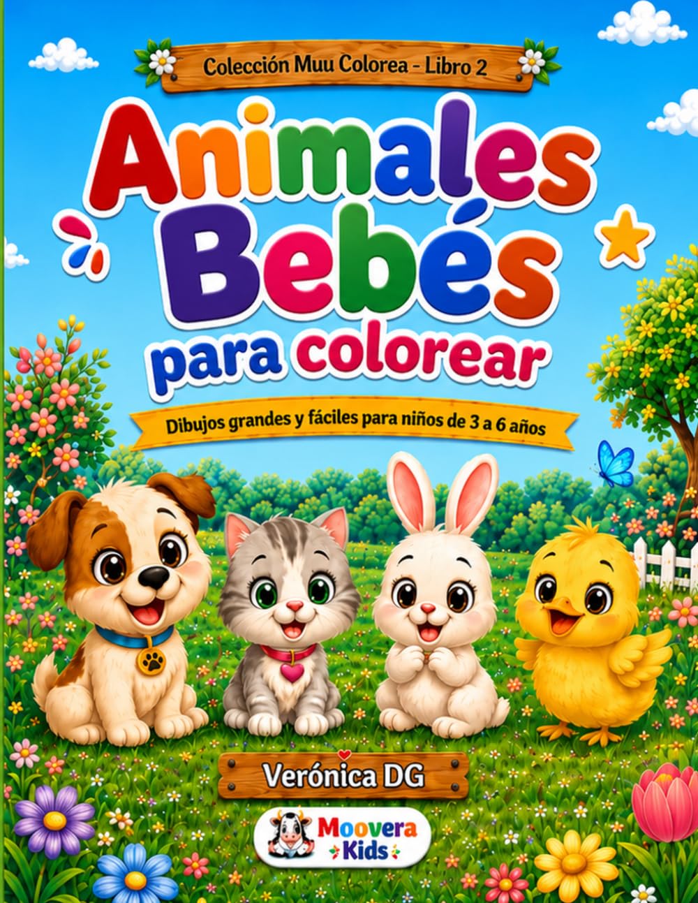 Animales Bebés para Colorear: Dibujos grandes y fáciles para niños de 3 a 6 años