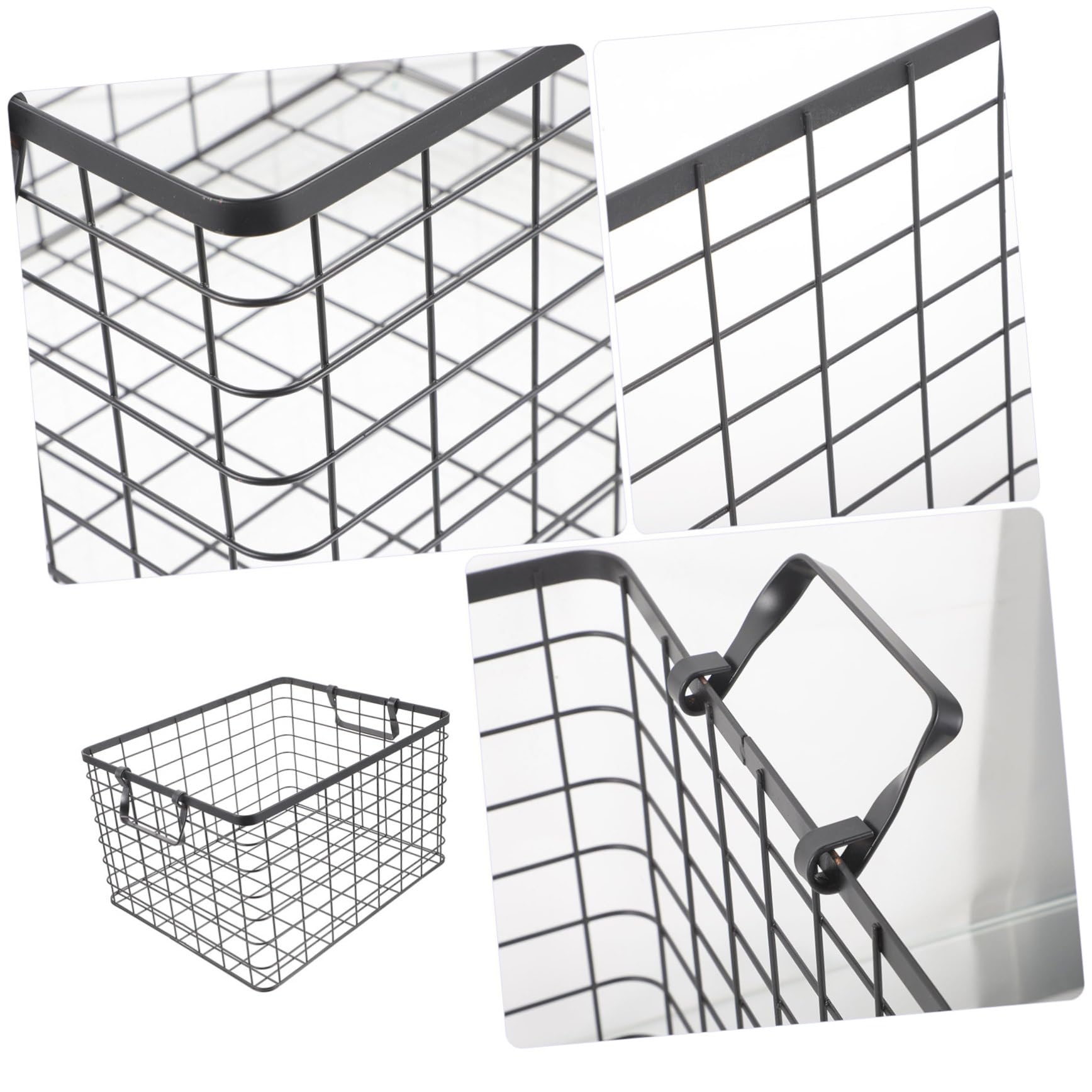 HANABASS Cesta de Almacenamiento de Leña de Hierro Gran Capacidad y Asa Plegable para Organizar y Transportar Madera en Exteriores