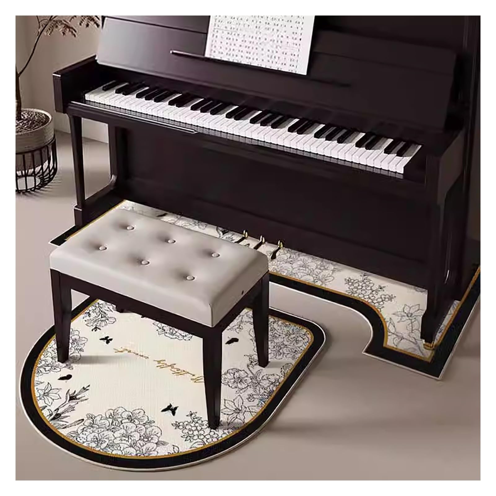 Coussins acoustiques et tapis d'isolation phonique pour piano de salon