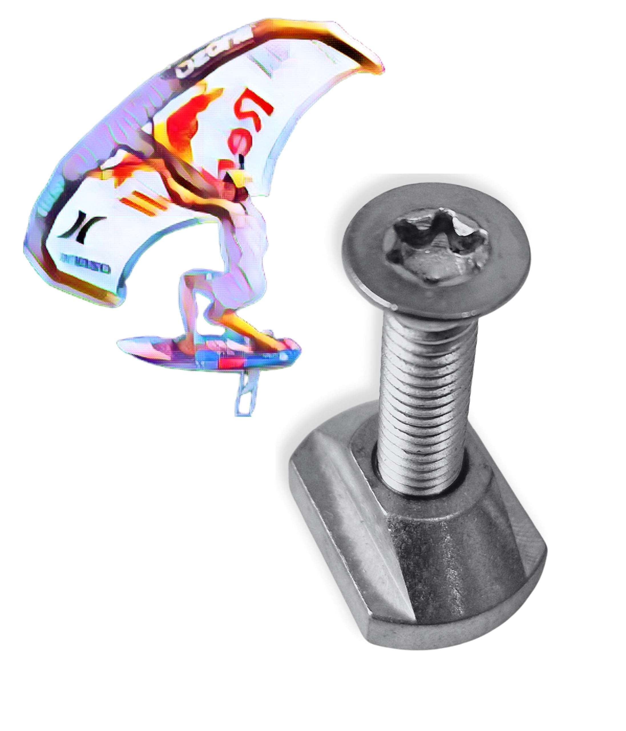 Écrous et vis Torx pour Wingfoil, Hydrofoil, Surfoil en Acier Inoxydable de qualité Marine