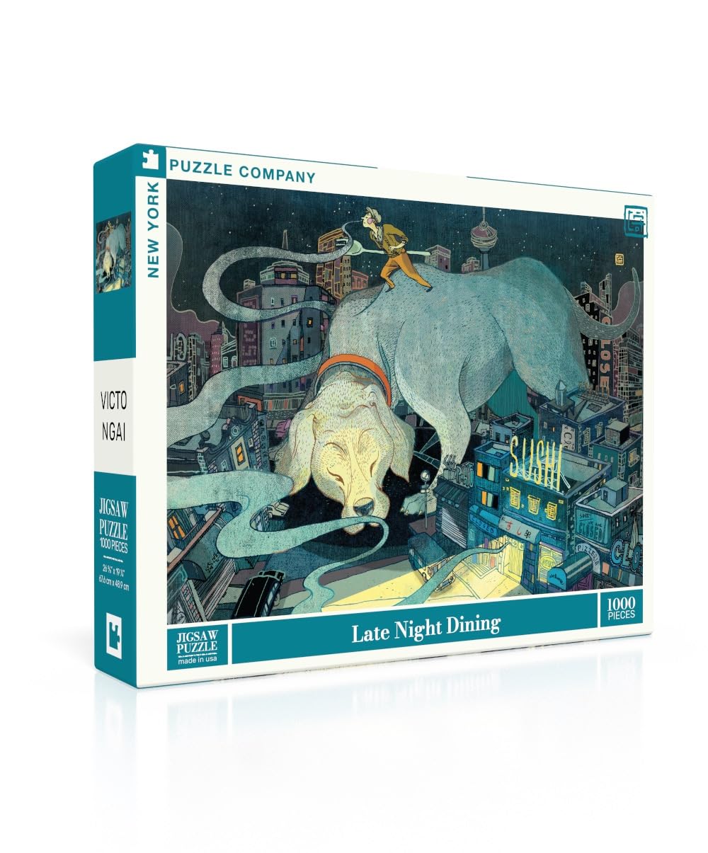 New York Puzzle Company - Victo Ngai Late Night Dining – Puzzle de 1000 pièces