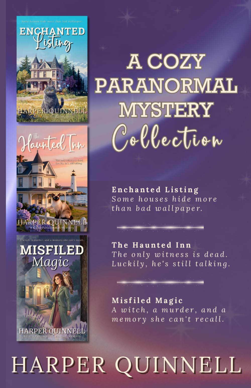 A Cozy Paranormal Mystery Collection: Three Standalone Witchy Woman Mysteries. Whodunits with Cats, Owls, and Small-Town Secrets.