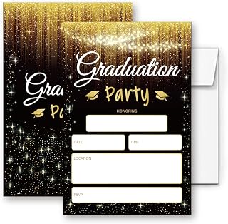 Graduation invites with envelopes 20 Pack Grad Celebration Party Decorations Supplies (009) (009)
