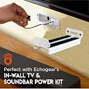 myl Universal Soundbar Wall Mount Bracket - Works with All Soundbars Including Samsung, Vizio, Roku, More - Depth Adjustable for Dolby Atmos Soundbars (White) gallery image