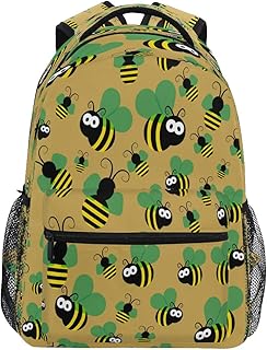 HaJie Zaino Emoticon Bee Animal Pattern Print Travel Daypack grande capacità Zaino Casual School Book Bag Tracolla Computer Portatile Borsa per Donna Mens Ragazze Ragazzi