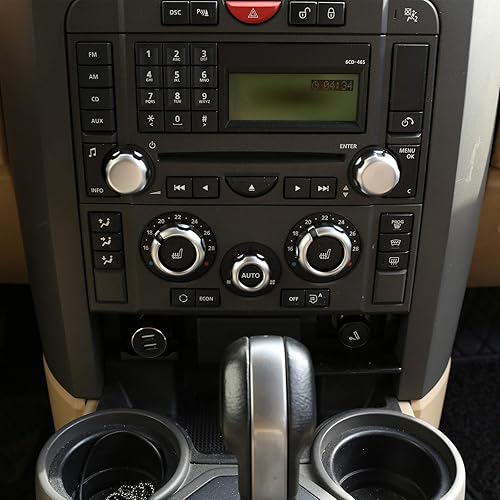 Miniatura 3 de CHEYA ABS cromo coche aire acondicionado ajuste de volumen perilla cubierta ajuste ajuste para Land Rover Discovery 3 LR3 2004-2009 accesorios de