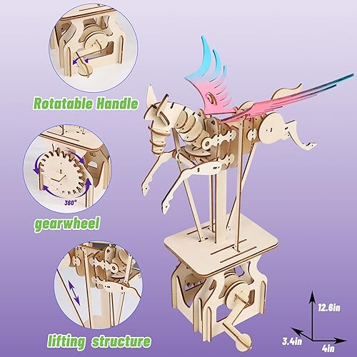 Miniatura 3 de Rompecabezas de madera 3D con pintura de acuarela para mayores de 14 años kits de manualidades mecánicas de montaje para decoración del hogar