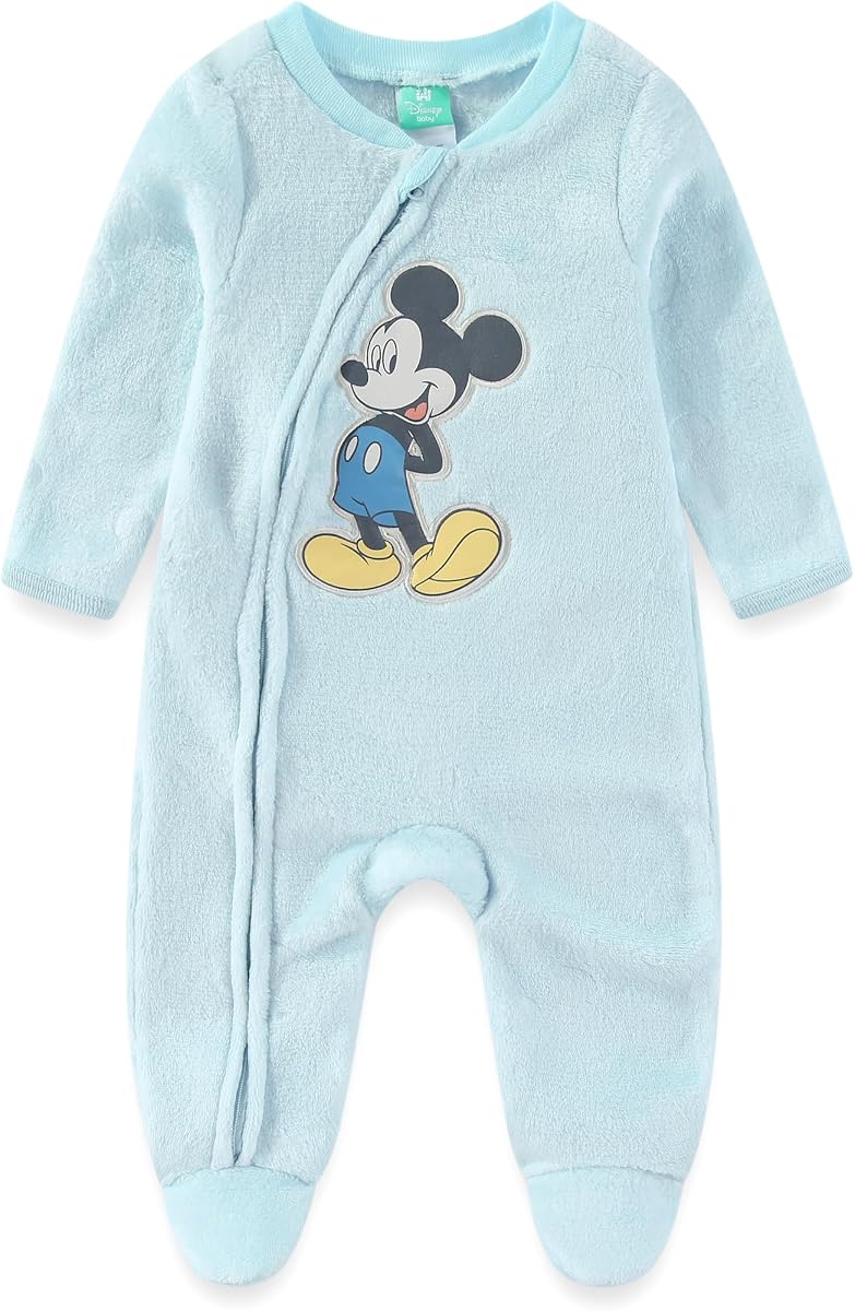 Disney Mickey Mouse Baby Boys Mono en relieve Footies Romper para recién nacidos y bebés