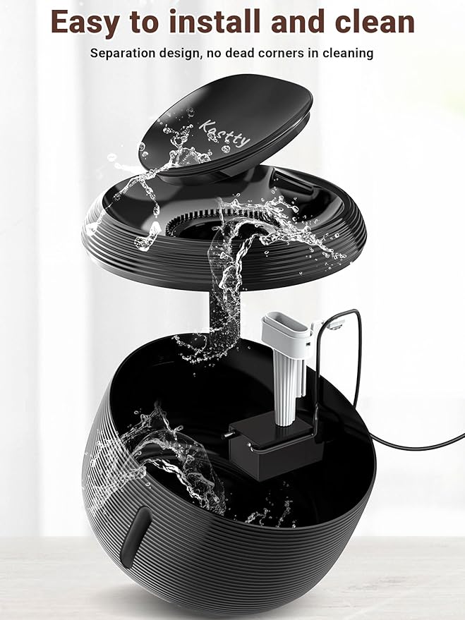 Fuente de Agua para Gatos Kastty 3.5L, Automática con Filtro y Luz LED miniatura 6