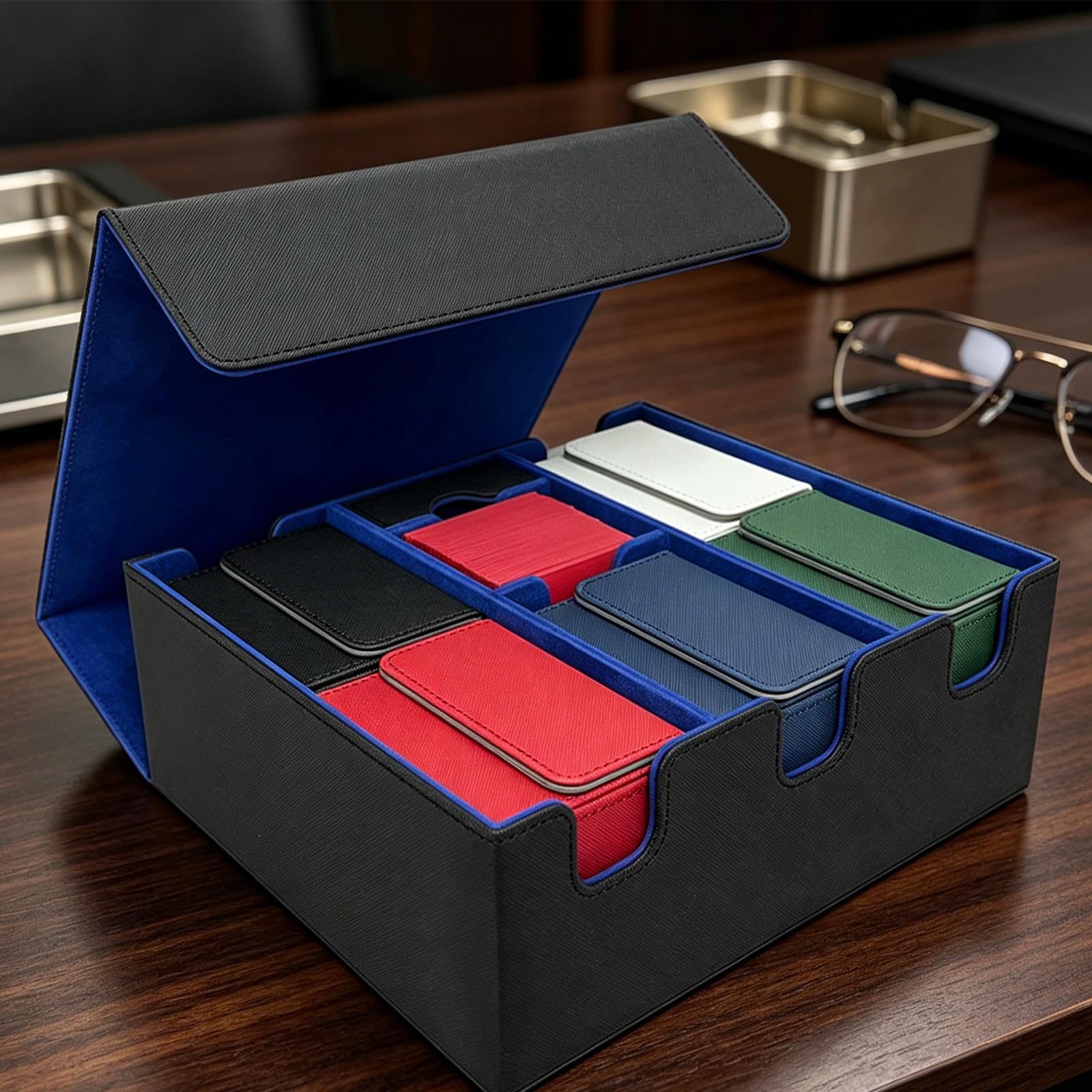 Funda multifunción para tarjetas de juego, fabricada con caja de cartón resistente de poliuretano