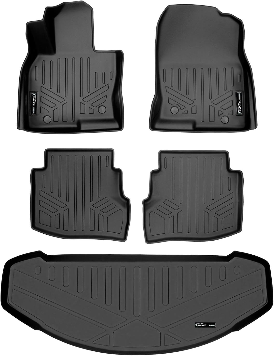SMARTLINER 2 Row Floor Mats & Cargo Liner Behind 3rd Row for 2016-2023 Mazda CX9