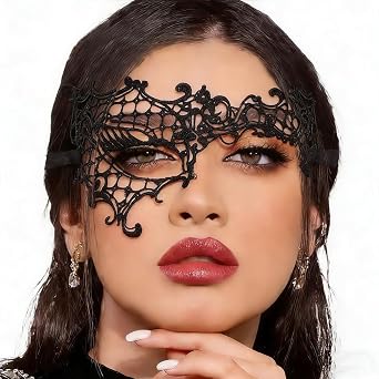 Tgirls Masquerade Lace Mask Women Black Lace Masks Costume Party Proms Face Mask Halloween Eye Mask