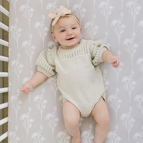 Vista 42 de Pobibaby - Paquete de 2 sábanas de moisés de alta calidad para moisés estándar - Tejido de punto de jersey ultrasuave, elegante patrón floral