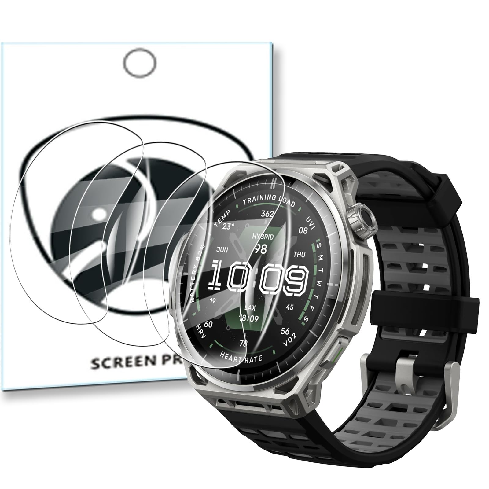 KUSINHOKA 3 Piezas Protector de Pantalla Compatible con Amazfit Balance 3 Reloj, Anti-arañazos, Sin Burbujas, Flexible TPU HD Protectora Película para Amazfit Balance 3
