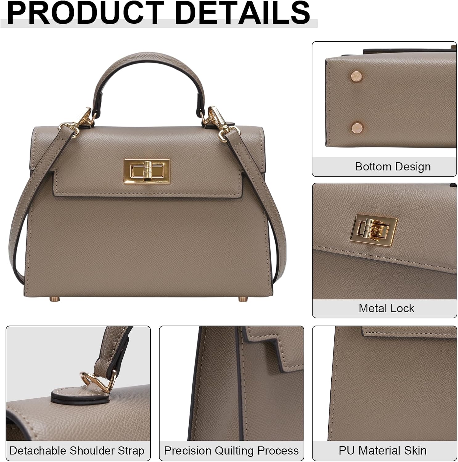 Leather Crossbody Bag and Purses for Women - Luxury Shoulder Handbags with Adjustable Strap Cross Body Bag - Image 5