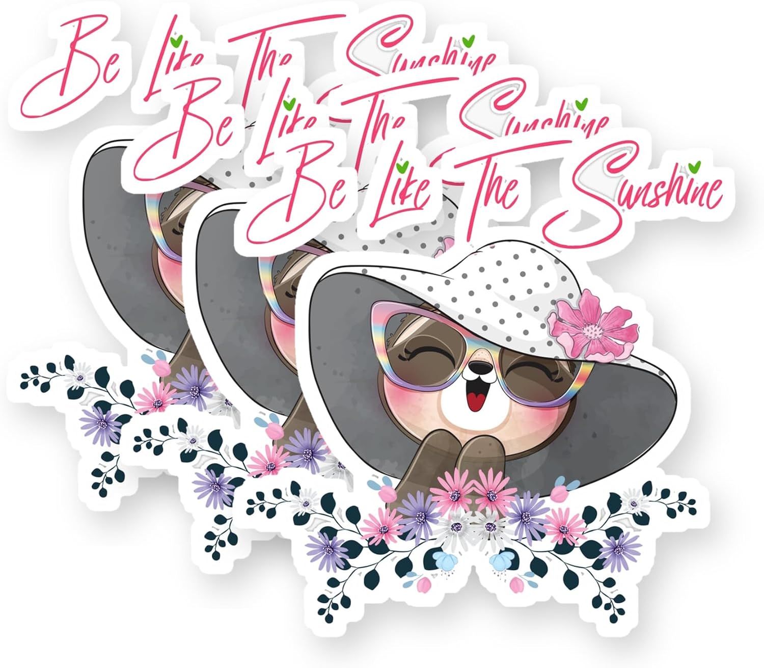 Be Like The Sunshine Vinyl Stickers 3 Pack 3 Inch