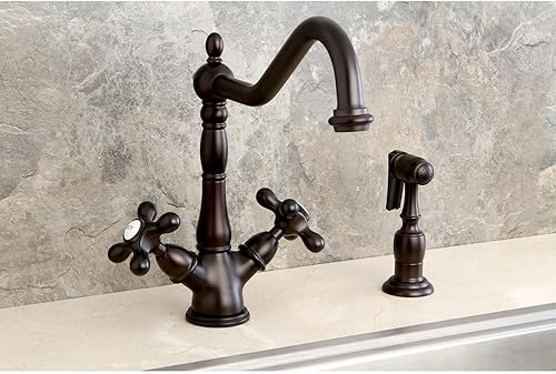 Miniatura 3 de Kingston Brass KS1231AXBS Heritage - Grifo de cocina, 8-916 pulgadas, cromo pulido