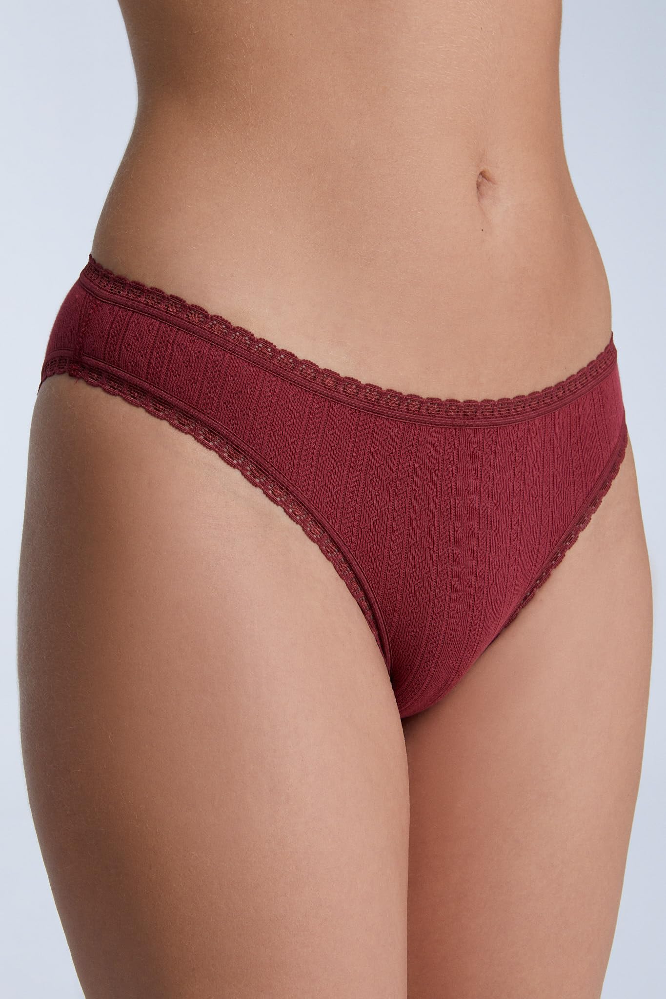 Slip da donna in 100% cotone biologico con design jacquard, biancheria intima comoda e sostenibile