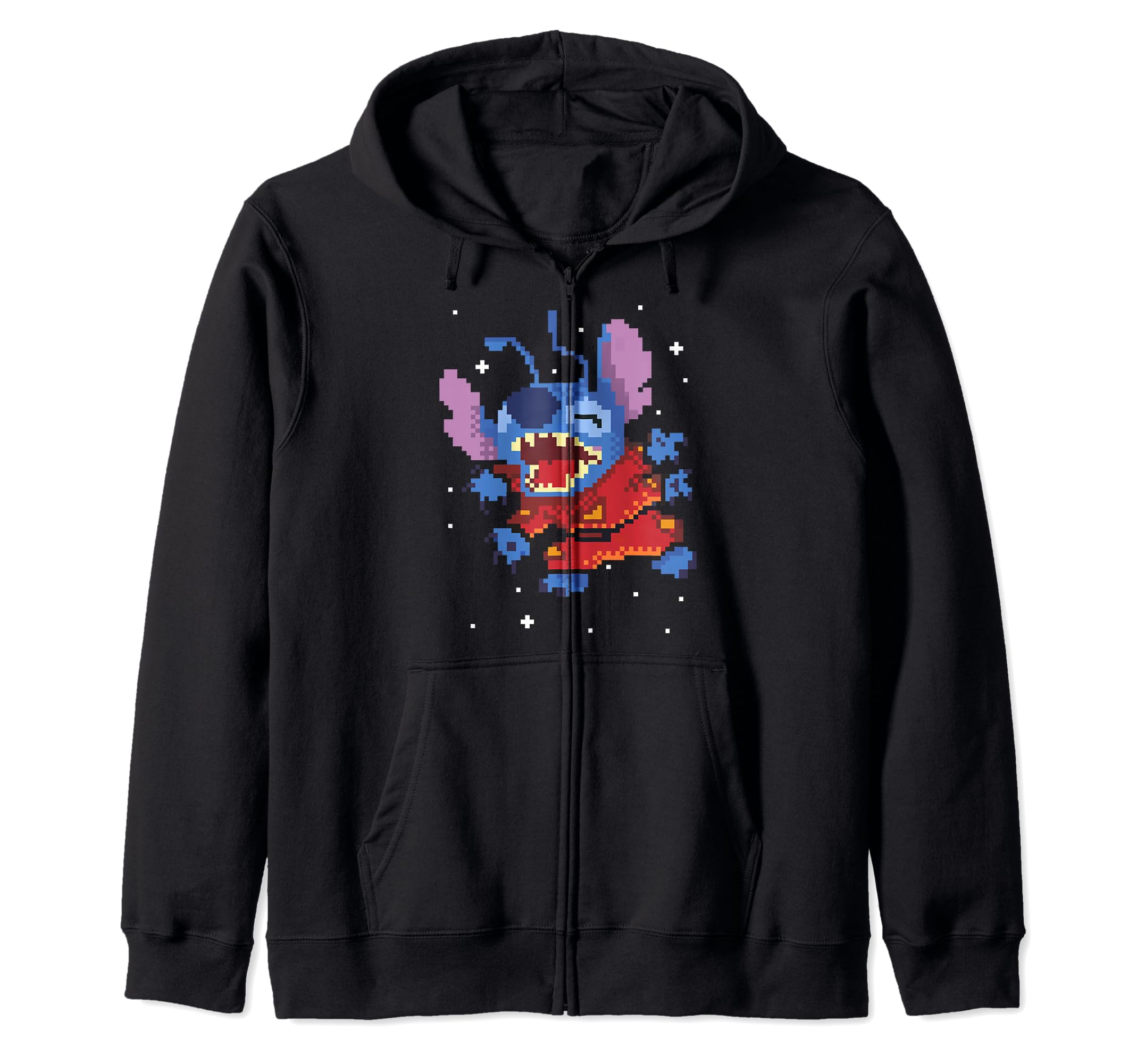 Sweat Stitch Disney hoodie bleu à fermeture éclair motif espace rétro - 2