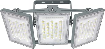 STASUN LED Floodlight Outdoor, 300W 30000LM Super Bright Security Lights with Wider Lighting Angle, 6000K Adjustable LED Spotlight, IP65 Waterproof Outdoor Light for Yard, Court, Street, Parking Lot [Energy Class E]