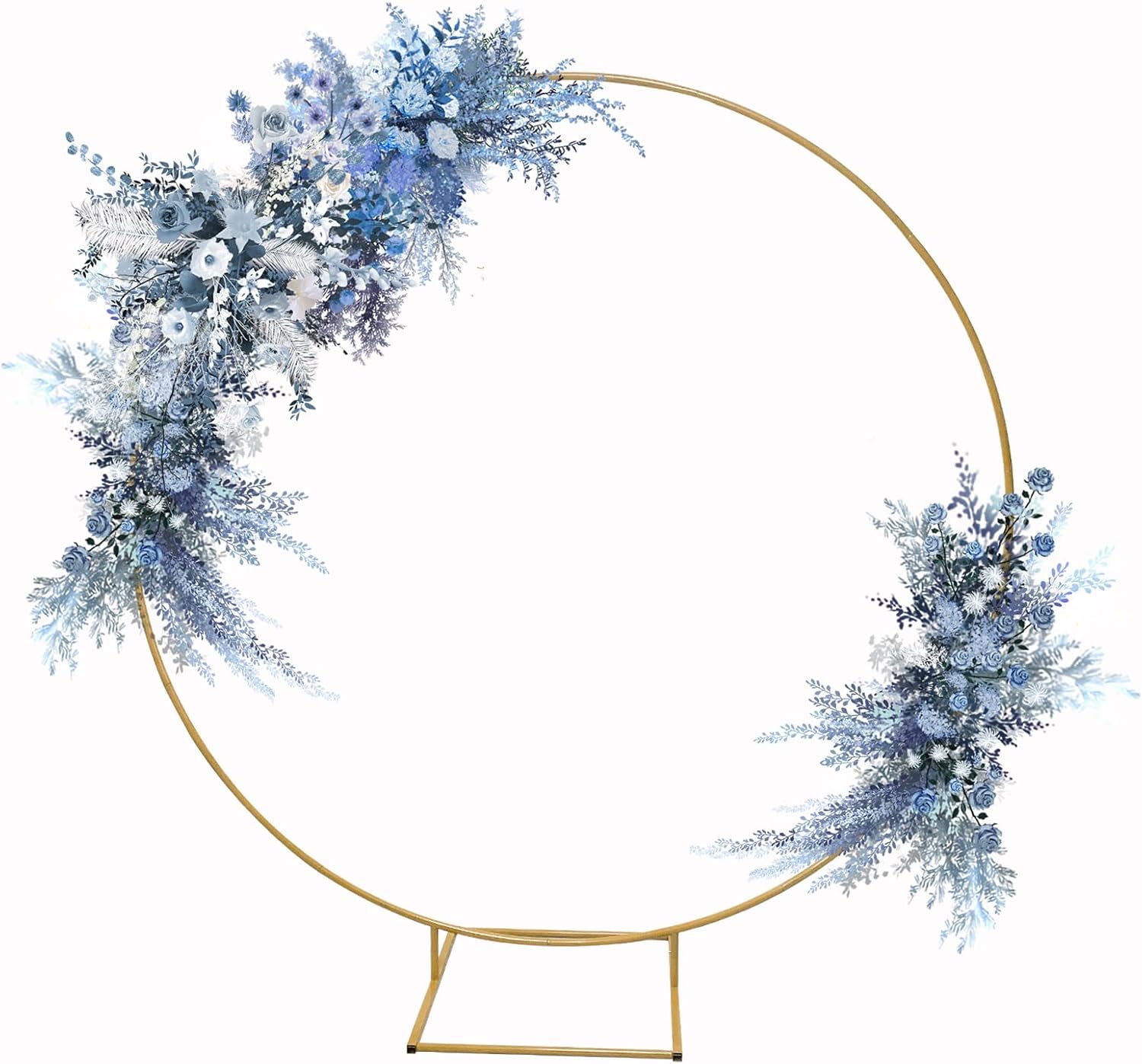 Round Backdrop Stand 6.6FT Balloon Arch Stand Backdrop Stand Wedding Arch Heavy Duty Base Balloon Stand Sturdy Metal Arch Frame for Wedding,Party, Anniversary, Birthday Celebrations,Home Decor