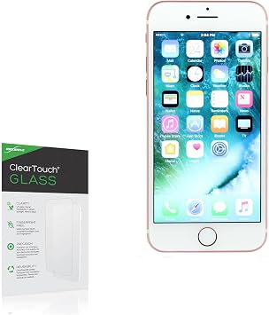 BoxWave Screen Protector Compatible with Apple iPhone 7 - ClearTouch Glass, 9H Tempered Glass Screen Protection