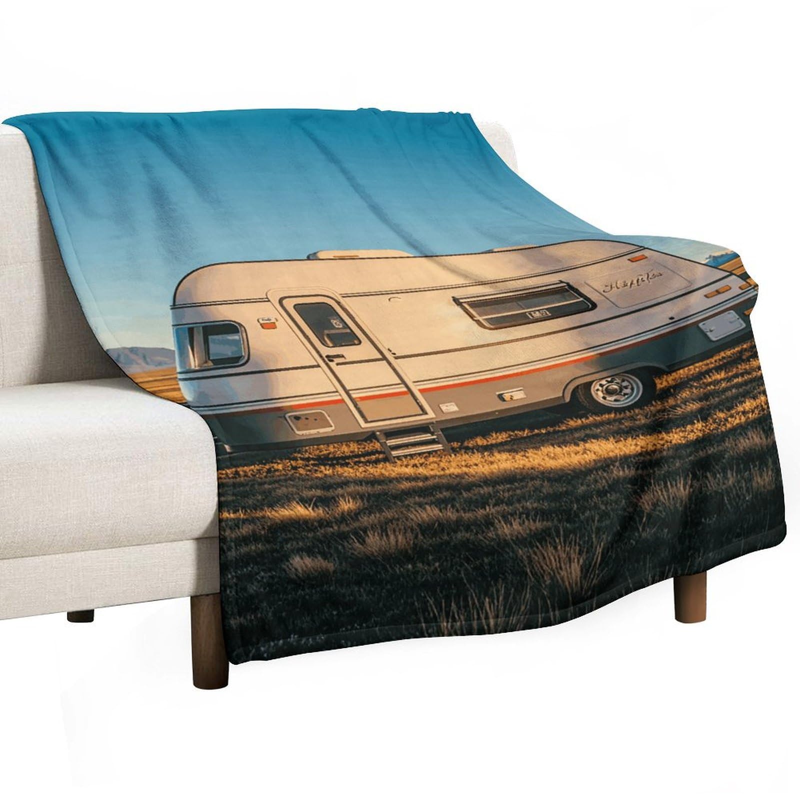 Couverture flanelle cocooning pour vos pique-niques et voyages