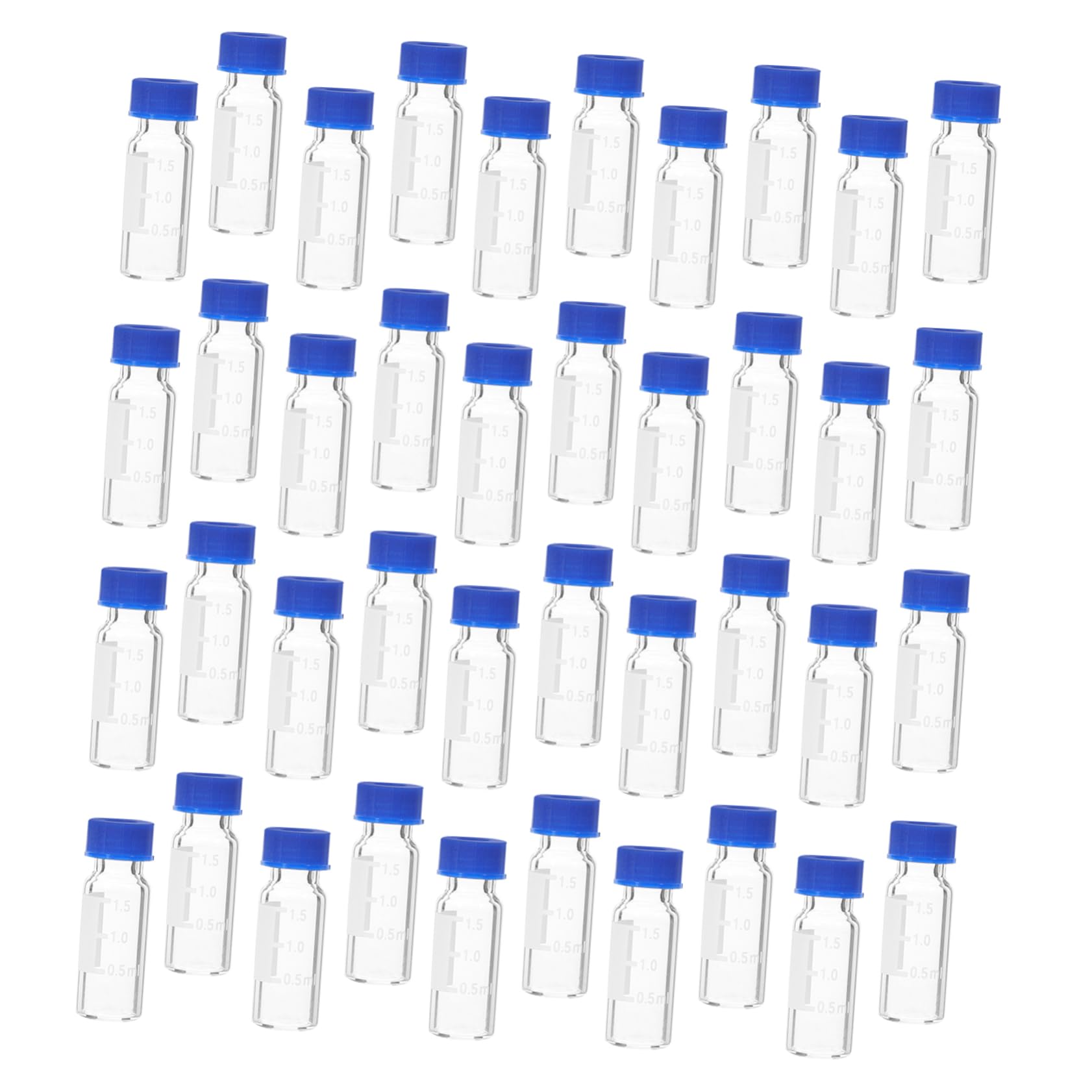 Gatuida 500piezas Frascos De Vidrio Tapa De Muestreo Transparentes Con Escala Botellas Pequeñas Para Almacenamiento De Muestras Para Laboratorio y Uso Doméstico
