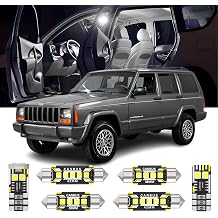12 Pieces Interior LED Lights Replacement for Jeep Cherokee XJ 1997-2001 White LED Interior Bulb with Install Tool