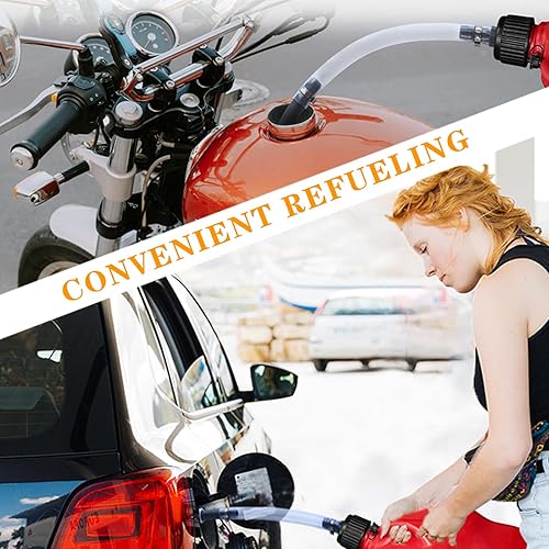 Miniatura 7 de GKmow 1 manguera de combustible para automóvil con filtro de metal, 14 x 1 pulgada, repuesto de manguera de vehículo de carreras de ABS duradero,