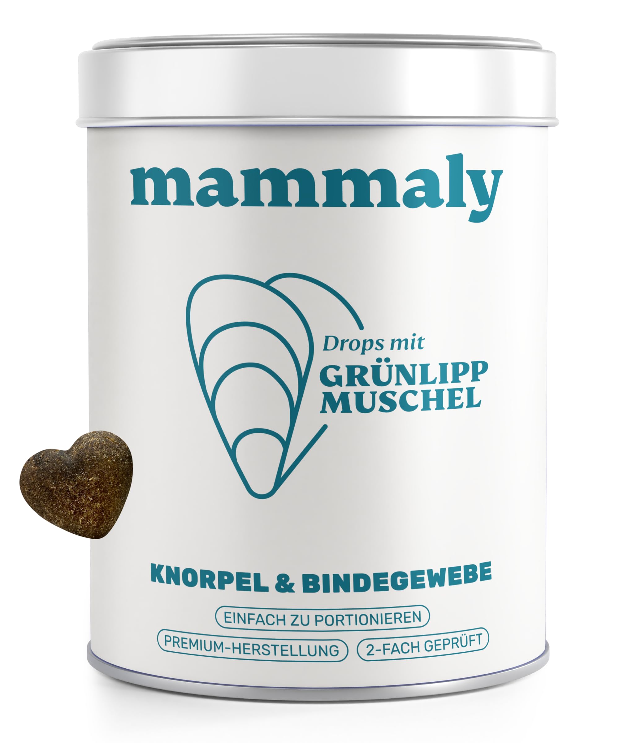 Grünlippmuschel Hund die Gelenktabletten von mammaly - ca. 100 Snacks für Hunde (170g) - Kann positiven Beitrag bei Arthrose leisten - Alternative zu Tabletten, Kapseln & Grünlippmuschelpulver