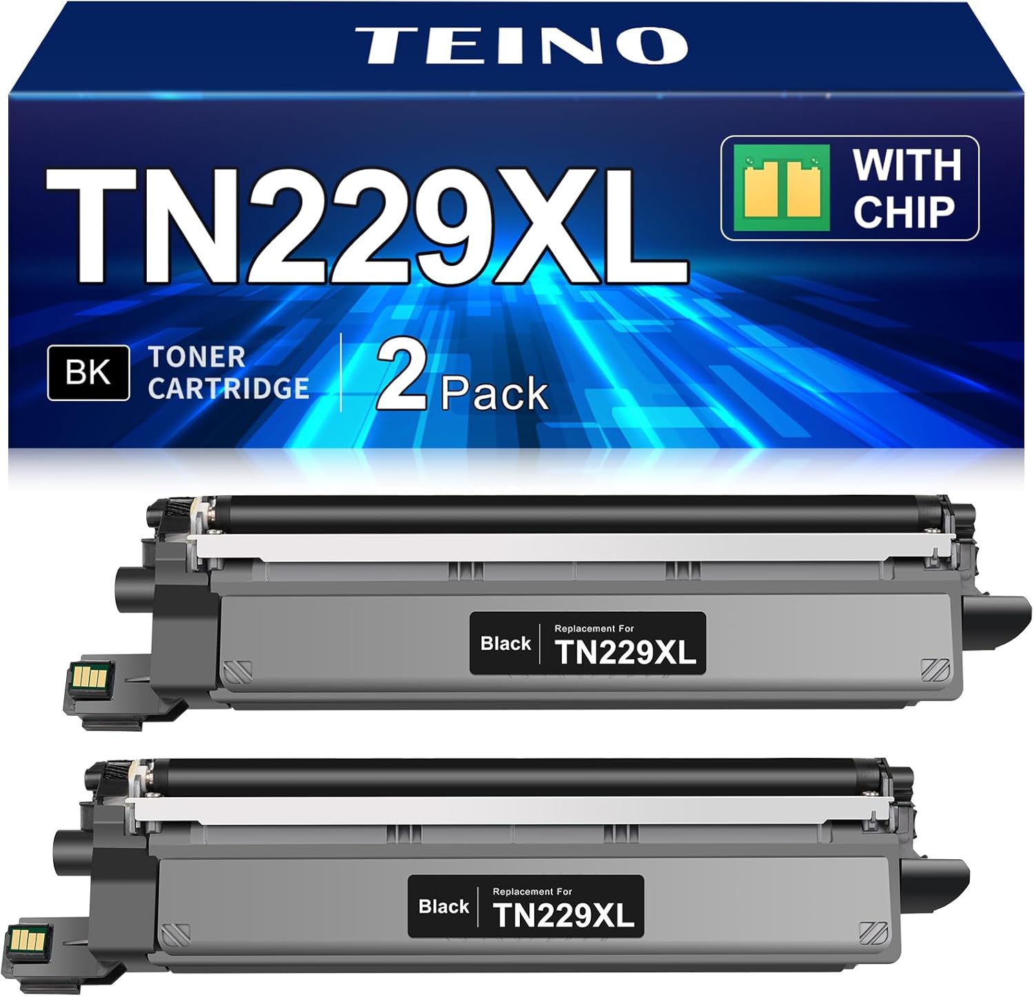 TEINO Compatible TN229XL Black Toner Cartridges Replacement for Brother TN229XL TN229 TN229XLBK TN 229 TN 229XL Toner for MFC-L3720CDW MFC-L3780CDW HL-L3220CDW HL-L3280CDW HL-L3300CDW Printer (2 Pack)