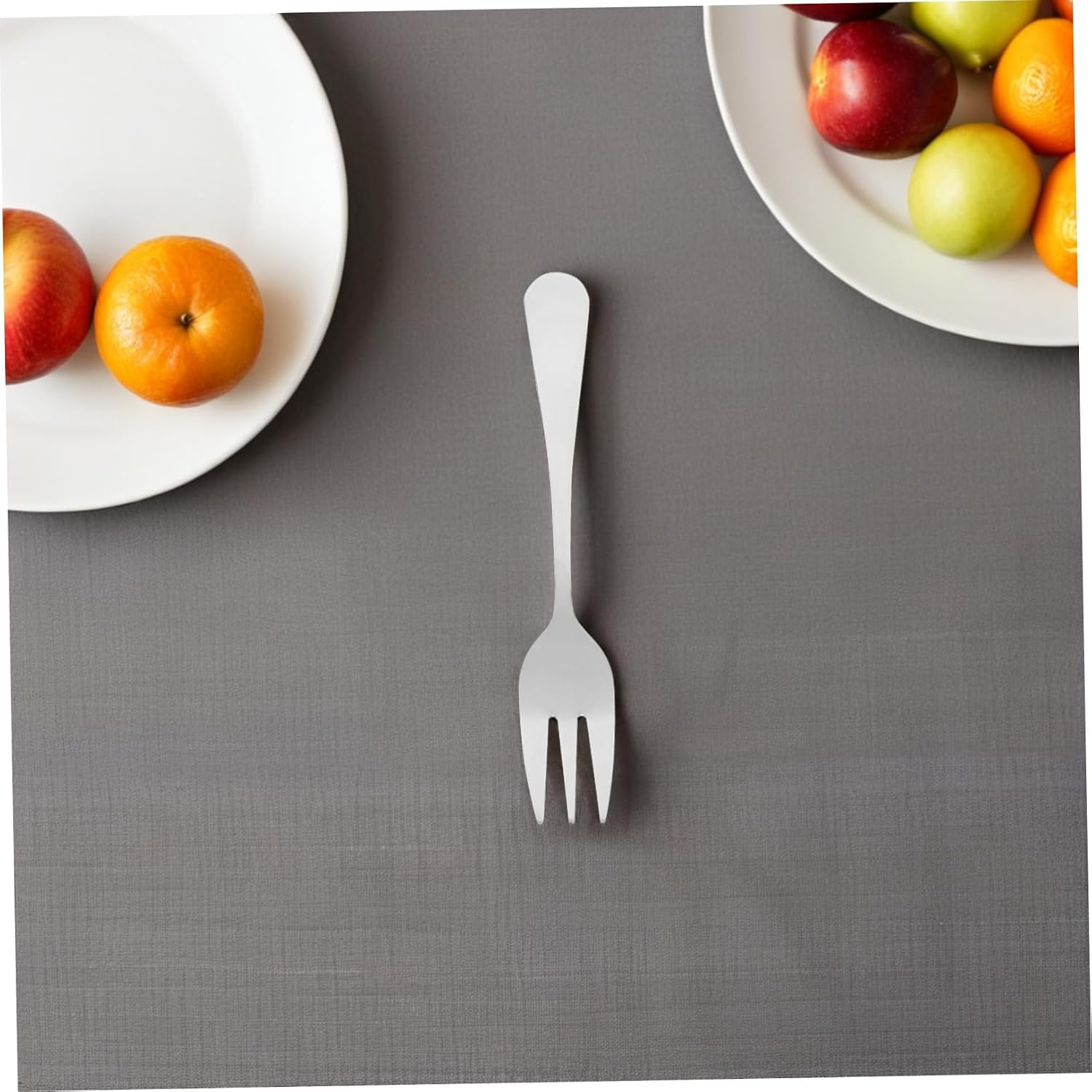 Stainless Steel Salad Forks 6 Piece Silver Dessert Fork Set