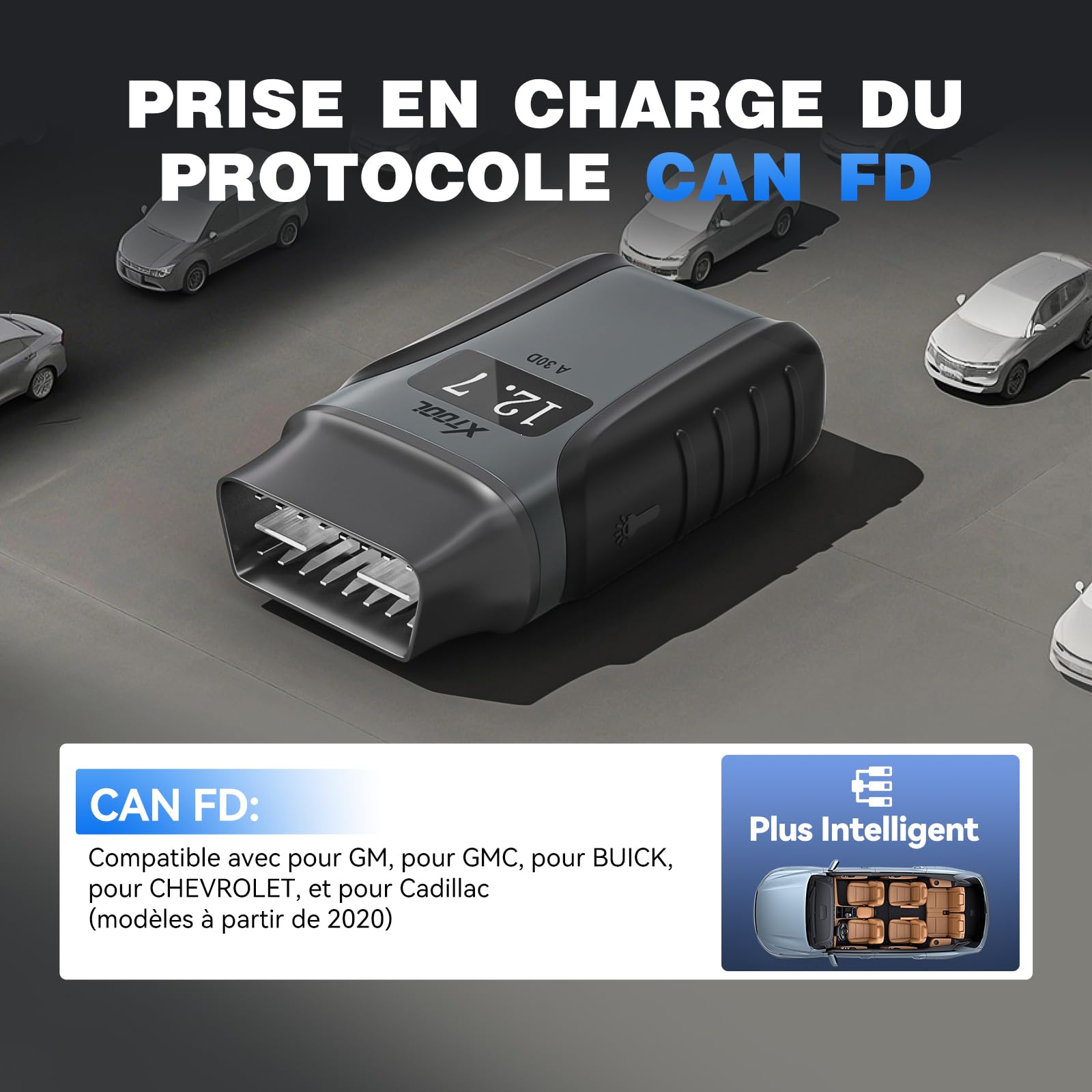 XTOOL A30D OBD2 Valise Diagnostic Auto BT, 2026 Lecteur OBD2 Voiture Français, 19+ Réinitialisations, Test Actif, Diagnostic Tous Systèmes, Can FD, Mises à Jour à Vie, Anglais par Défaut