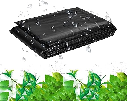 Image XueYL Durable Fish Pond Liner - Rubber HDPE Pond Liner, Tear Resistant Garden Pool Membrane for Reservoir River Slope Waterfalls Outdoor Ponds (Size : 10x10m/32.8x32.8ft)
